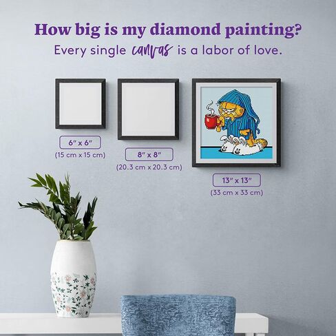 مجموعة الرسم الماسي لطائر التزلج من DIAMOND ART CLUB، حرف يدوية ممتعة للبالغين، قماش فني ماسي دائري للمبتدئين، 9 بوصة × 9 بوصة (22.8 سم × 22.8 سم) in Kuwait