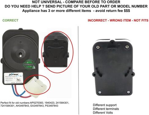 Glob Pro Solutions يناسب 297279500 متوافق مع Frigidaire Kenmore Intenser Fanfits Old # 241584301 ، 7241584301 in Saudi Arabia