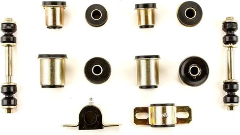 Black Poly Front Suspension Bushing Set Polyurethane Steel Sway Bar and Links Control Arm Bushings for Chevy for El Camino 1974-1977 KIt or Single Part BPFSBSF77CCEC 901-81954 in Kuwait