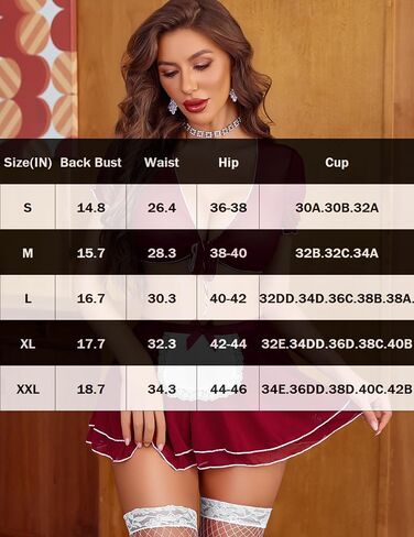 Avidlove Cosplay Lingerie Set for Women Sexy Maid Outfits Halloween Costume Top and Mini Skirt with Thong in Saudi Arabia