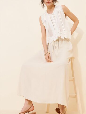 النساء اللطيفات قطع العيينة العيينة أعلى جنية cottagecore أكمام أكمام اسكالوب تقليم مطوية peplum camisole sher out out top in Kuwait