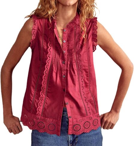 النساء اللطيفات قطع العيينة العيينة أعلى جنية cottagecore أكمام أكمام اسكالوب تقليم مطوية peplum camisole sher out out top in Kuwait