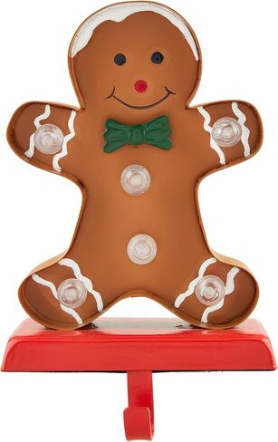 MUD PIE LED STOCKing Holder ، Gingerbread Man ، 6 3/4 "× 2 3/4" in Saudi Arabia