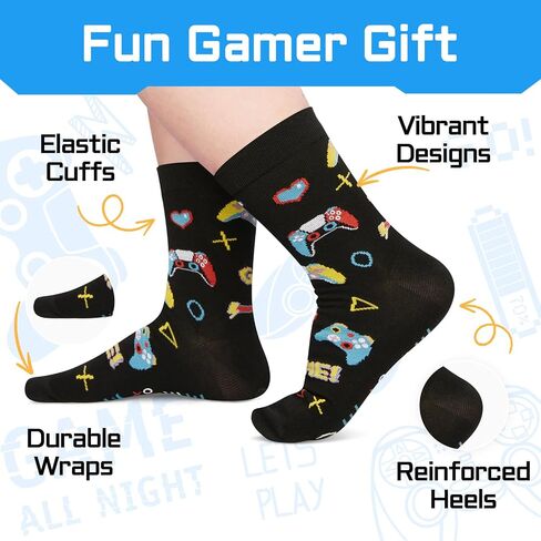 Gamer Gifts for Boys - Video Game Socks for Kids, Funny Gifts for Gamers, Gaming Stocking Stuffers 10-12 Year Old in Saudi Arabia
