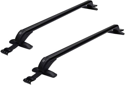 43 "رف سقف القضبان المتقاطع مناسبة لسيارات السيارات سيارات السيارات بدون قضبان السقف على السطح على السطح على رفوف الشحنات أمتعة زورق زورق زورق كاياك كاياك الناقل - 165 رطل السعة in Saudi Arabia