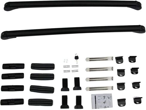 43 "رف سقف القضبان المتقاطع مناسبة لسيارات السيارات سيارات السيارات بدون قضبان السقف على السطح على السطح على رفوف الشحنات أمتعة زورق زورق زورق كاياك كاياك الناقل - 165 رطل السعة in Saudi Arabia