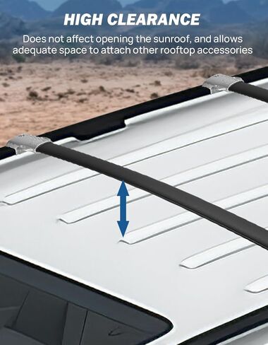 رفوف سقف Joytutus Cross Cross متوافقة مع GX460 2010-2023 ، قضبان السكك الحديدية السقف الألومنيوم ، أشرطة شحن ضوضاء منخفضة على السطح على السطح المنخفض in Saudi Arabia