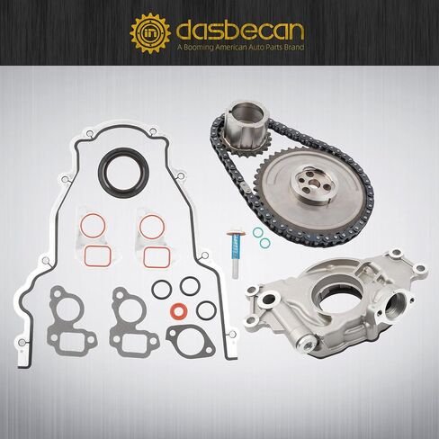 Dasbecan LS High Volume Oil Pump Timing Chain Kit M295HV Compatible with Chevy Silverado Avalanche GMC Sierra Yukon Cadillac Escalade 4.8L 5.3L 5.7L 6.0L LS1 LS2 LS3 L96 LM7 LR4 LQ4 Engine 1997-2013 in Saudi Arabia