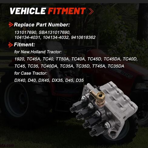 131017690 SBA131017690 104134-4031 104134-4032 Fuel Injection Pump for New Holland TC35A TC40D TC35D TC45A TC45D TT45A TT50A 1920 Tractor Case-IH D35 D40 D45 DX35 DX40 DX45 L350A Tractor in Saudi Arabia