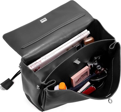 حقيبة حمل جلدية حقيقية للنساء: حقيبة اليد الكتف للأزياء السيدات ذات المقبض الأعلى للمحفظة للسيدات (X كبير) in Kuwait