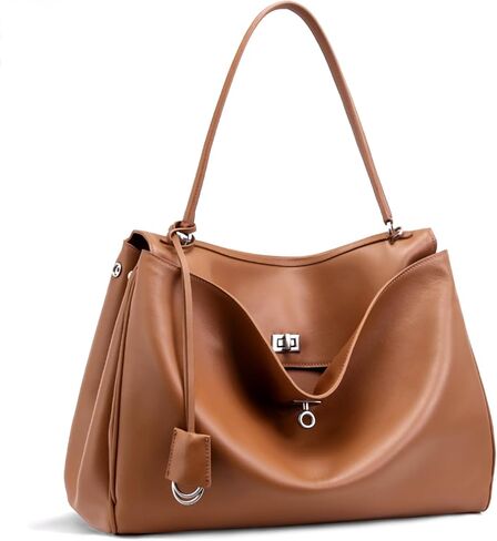 Genuine Leather Tote Bag for Women: Fashion Shoulder Handbag Ladies Top-handle Satchel Purse for Ladies (X Large) in Kuwait