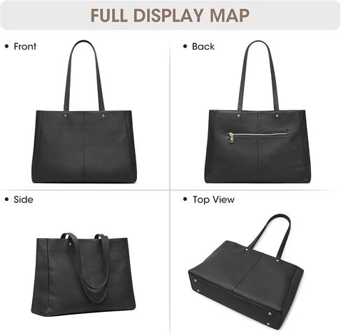Kattee Women’s Soft Leather Work Tote Shoulder Bag,Large Capacity Designer Satchel Handbags with Luggage Sleeve in Saudi Arabia