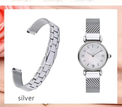 watch strap, stainless steel strap solid metal 10mm suitable for small girl in Saudi Arabia