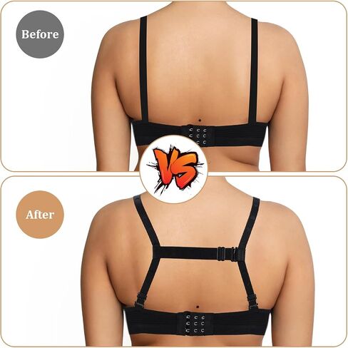6 Pcs Bra Strap Holders for Slipping Women's Non-Slip Bra Strap Extender Elastic Adjustable Bra Strap Clips for Racerback Conceal Straps (Black, White, Skin Color) in Saudi Arabia
