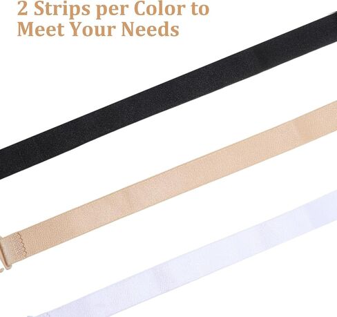 6 Pcs Bra Strap Holders for Slipping Women's Non-Slip Bra Strap Extender Elastic Adjustable Bra Strap Clips for Racerback Conceal Straps (Black, White, Skin Color) in Saudi Arabia