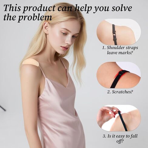 Giantree 12 Pcs/6 Pairs Bras Strap Pad, Silicone Bra Shoulders Pads, Non-Slip Soft Shoulder Protectors, Non-Slip Shoulders Pads, Bras Strap Holders for Women, Relieve Shoulder Discomfort Anti-Slips in Saudi Arabia