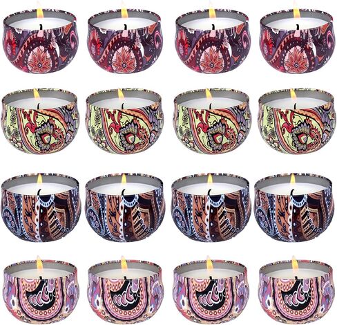 16 Pack Scented Candles Gift Set, Natural Soy Wax Travel Tin Candles for Home Scented, Ideal for Christmas, Birthday, Thanksgiving, Valentines Day Gifts in Saudi Arabia