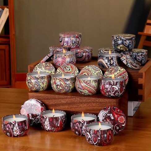 16 Pack Scented Candles Gift Set, Natural Soy Wax Travel Tin Candles for Home Scented, Ideal for Christmas, Birthday, Thanksgiving, Valentines Day Gifts in Saudi Arabia