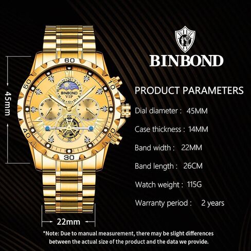 Mens Watches Big Face Dial Stainless Steel Chronograph Fashion Business Dress Diamond Multifunction Wrist Watch for Men Waterproof Luminous in Saudi Arabia