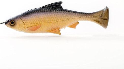 Savage Gear Pulse Tail Shiner Loosebody Fishing Bait, 3/4 oz, White, Realistic Contours & Movement, Durable Construction, Includes Heavy-Duty Weighted Fishing Hook, 100% Snag-Free Design in Saudi Arabia