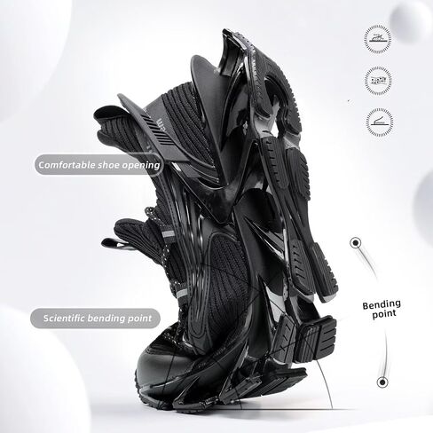 Men's Trail Runners Fashion Sneakers Breathable Mesh Running Shoes Blade Non Slip Casual Athletic Walking Shoes in Kuwait