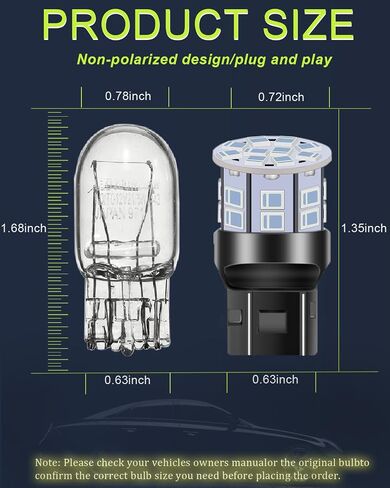 7443 7440 LED LED LED RED TAIL BRAKE LIGHTS ، 12V-24V Super Bright Low Power 7441 7444 W21W T20 LED PLUSTING for Brake Lights ، Tail Light in Kuwait
