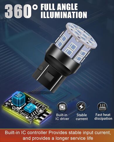 7443 7440 LED LED LED RED TAIL BRAKE LIGHTS ، 12V-24V Super Bright Low Power 7441 7444 W21W T20 LED PLUSTING for Brake Lights ، Tail Light in Kuwait