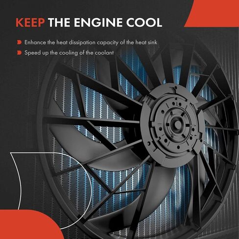 A-Premium A/C Condenser Fan Assembly Compatible with Select Infiniti Models - FX45 2003-2008, 4.5L - Replace# 21481CG000 in Saudi Arabia