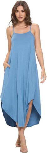 Stylish FABRIC Women's Rayon Modal Sexy Casual Sleeveless Stylish Maxi W/Pockets, Long Lingerie, Nightgowns, Summer Dresses in Saudi Arabia