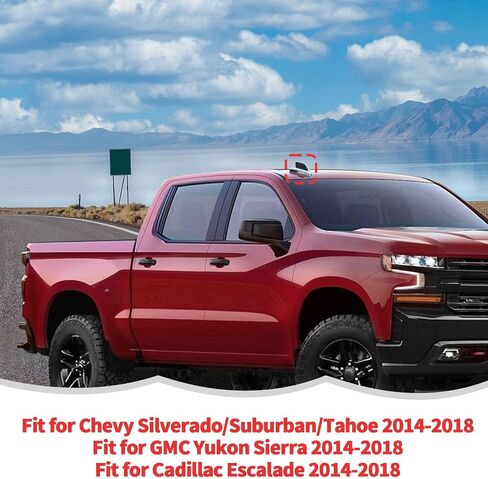 RT-TCZ Roof Antenna Cover Trim Decoration Exterior Accessories for Chevy Silverado/Suburban/Tahoe 2014-2018,for GMC Yukon/Sierra 2014-2018,for Cadillac Escalade 2014-2018 (Black Carbon Fiber) in Saudi Arabia