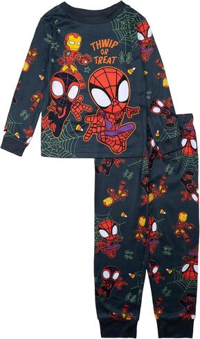Marvel Boys' 2-Piece Loose-fit Set, Superhero Pajamas, Soft & Cute for Kids in Saudi Arabia