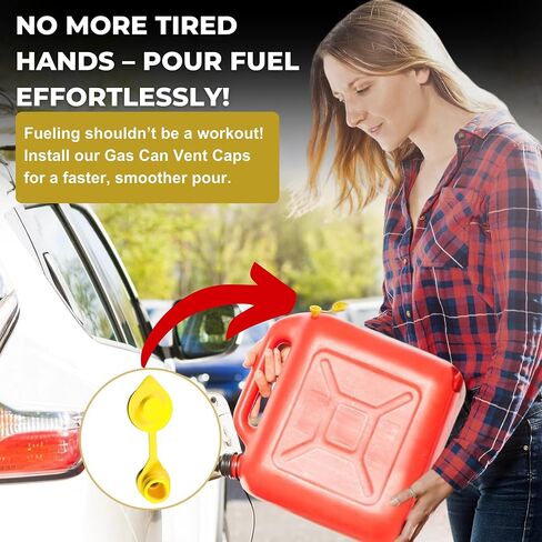 4 - Yellow Fuel Gas Can Jug Vent Cap Blitz Wedco Scepter Essence Midwest Eagle in Kuwait