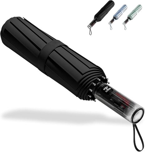 Automatic Windproof Travel Umbrella Compact - Auto Open/Close Folding Umbrella for Rain and Sun, Portable UV Protection UPF 50+ (Lab Tested), Sectional Folding Anti-rebound Design，Lightweight for Backpack, Car, Gift in Saudi Arabia