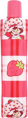 Strawberry Shortcake Umbrella, Compact Auto Open and Close, Durable Frame, Matching Sleeve, Red White Plaid in Saudi Arabia
