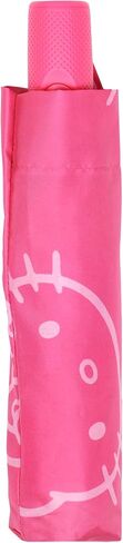 Hello Kitty Umbrella, Allover Head Print, Compact Travel, Automatic Open and Close, With Matching Sleeve, Pink in Saudi Arabia