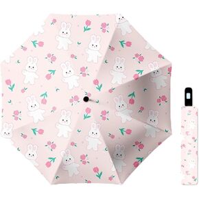 Small Travel Folding Umbrella for Girl, Portable, UV, SunShade, Compact, Automatic, Rain & Wind in Kuwait