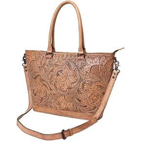 American Darling Tote Hand Tooled Genuine Leather Western Women Bag Handbag Purse Silver | Travel Bags College Casual in Kuwait