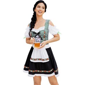 Glorystar Women's German Dirndl Dress Traditary Bavarian 1 قطعة بيرة حديقة أكتوبر مهرجان أكتوبر in Kuwait