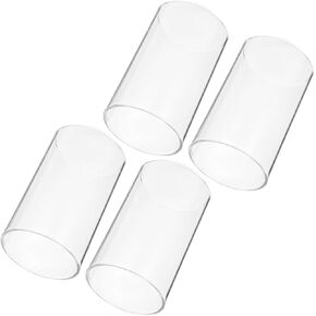 Cabilock 4pcs شمعة زجاجية شمعة شفافة أغطية كأس الشمعة لاستخدام أصحاب الشموع الأنيقة للمنزل in Kuwait