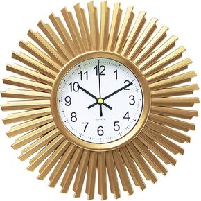 senyuri 10 بوصة ساعات الحائط الذهبية الصغيرة تعمل بالبطارية، بوهو نمط ساعة الحائط لديكور غرفة المعيشة، جولة التناظرية ساعة الحائط الزخرفية لغرفة المعيشة غرفة نوم المطبخ المنزل مكتب in Kuwait