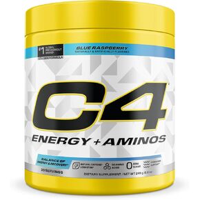 Cellucor C4 Energy + Aminos Powder | Jolly Rancher Cherry | 5G BCAAS & EAAS لاستعادة العضلات ، 3 شوارد للترطيب ، 100 ملغ من الكافيين الطبيعي | قبل التمرين | صفر السكر ، 30 حصص in Kuwait