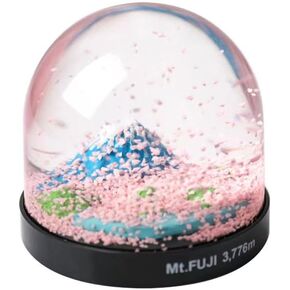 Mount Fuji Snow Globe with Sakura – Japanese Crystal Ball Collectible | Cherry Blossom Gift for Her | Japan Souvenir Decor | Elegant Desk Ornament with Black Base in Saudi Arabia