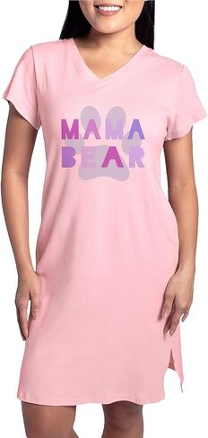 قميص Cafepress Mama Bear Nightshirs ، قميص Pajama الطويل الناعم ، Cotton PJS/Pajamas in Saudi Arabia