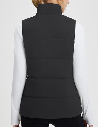 baleaf Women's Lightweight Puffer Vest Stand Collar Quilted Outerwear Winter Sleeveless Jackets Water Resistant Zip Pockets in Saudi Arabia