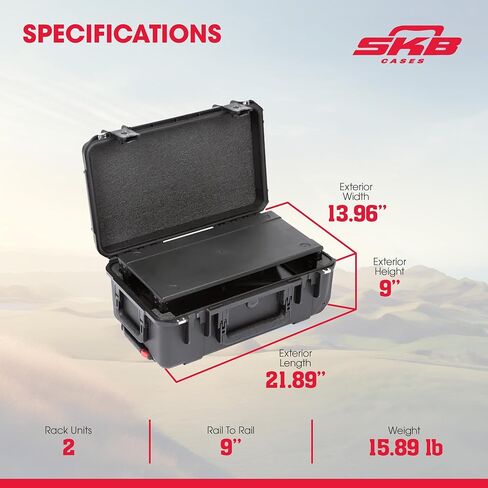 SKB 3i-2011M103U iSeries 3U Shallow Fly Rack Case - 9" in Kuwait
