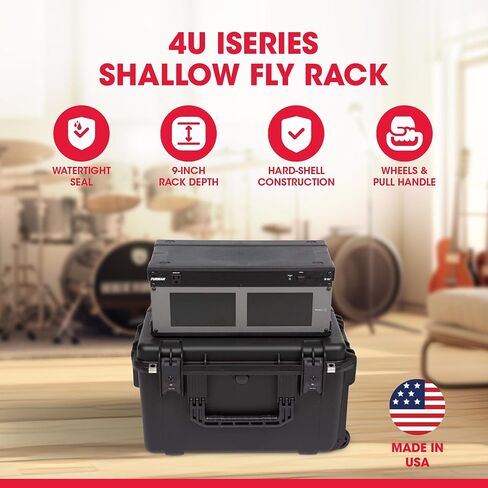 SKB 3i-2011M103U iSeries 3U Shallow Fly Rack Case - 9" in Saudi Arabia