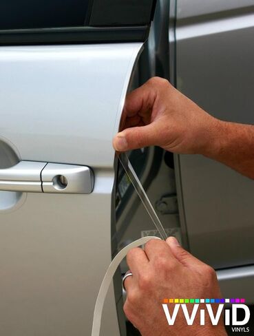 VViViD Clear Car Door Edge Sealing Paint Finish Protector Strip 0.5 Inch x 20ft Roll Includes Blue Squeegee in Saudi Arabia