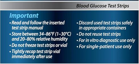 Blood Glucose Test Strips | 100 Count | Diabetic Supplies for Glucose Monitor | Accurate Blood Glucose Monitoring | Tiras para Medir la Glucosa, Compatible with Re Lion Premier Meters in Saudi Arabia