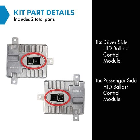TRQ HID Ballast Control Module Driver & Passenger Side Compatible with 07-19 BMW in Saudi Arabia