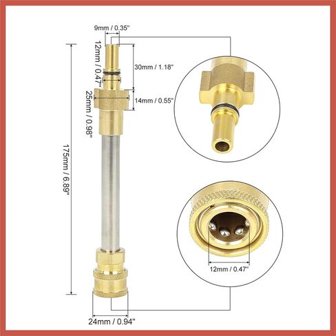 ACROPIX 6.9" Car Pressure Washer Gun for Lance Adapter Washer Spray Nozzle Replacement for Decker Car Parts in Saudi Arabia